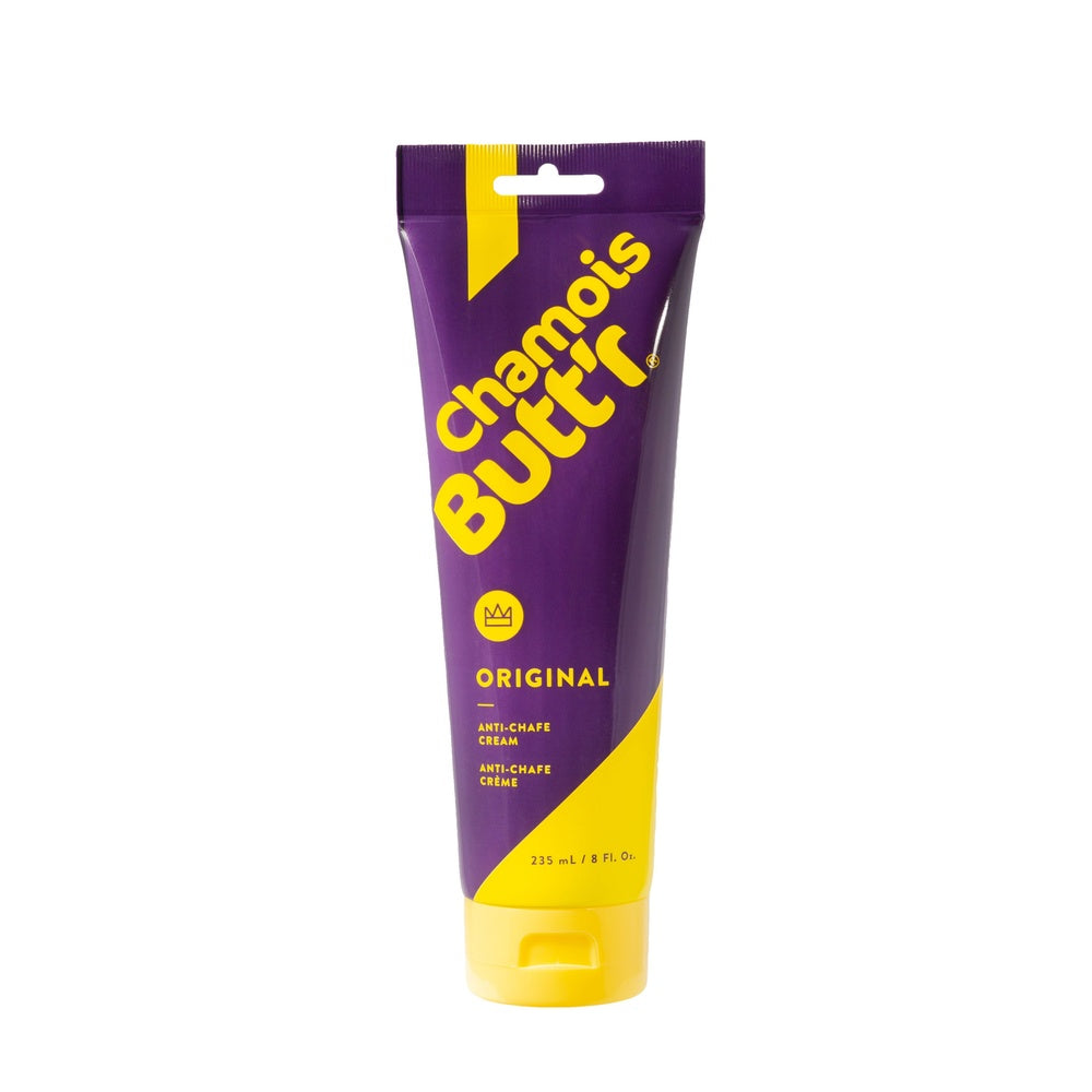 Chamois Butt'r Original Anti-Chafe Cream 8oz purple and yellow tube