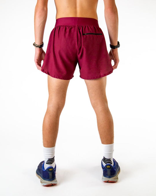 Chicknlegs Men's Maroon 4" Half Split Shorts - M