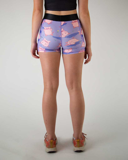 Chicknlegs Women's Piggies 3" Compression Shorts - M