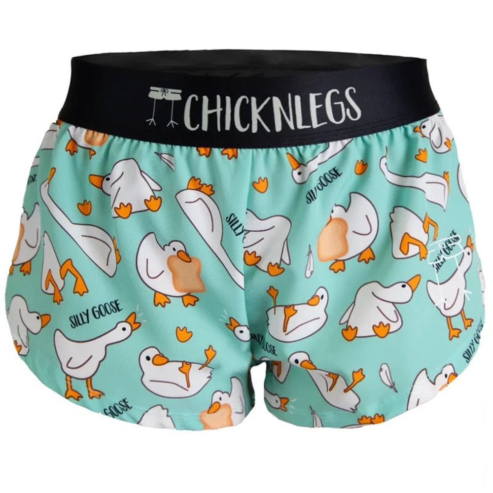 Chicknlegs Women's Silly Goose 1.5" Split Shorts - S