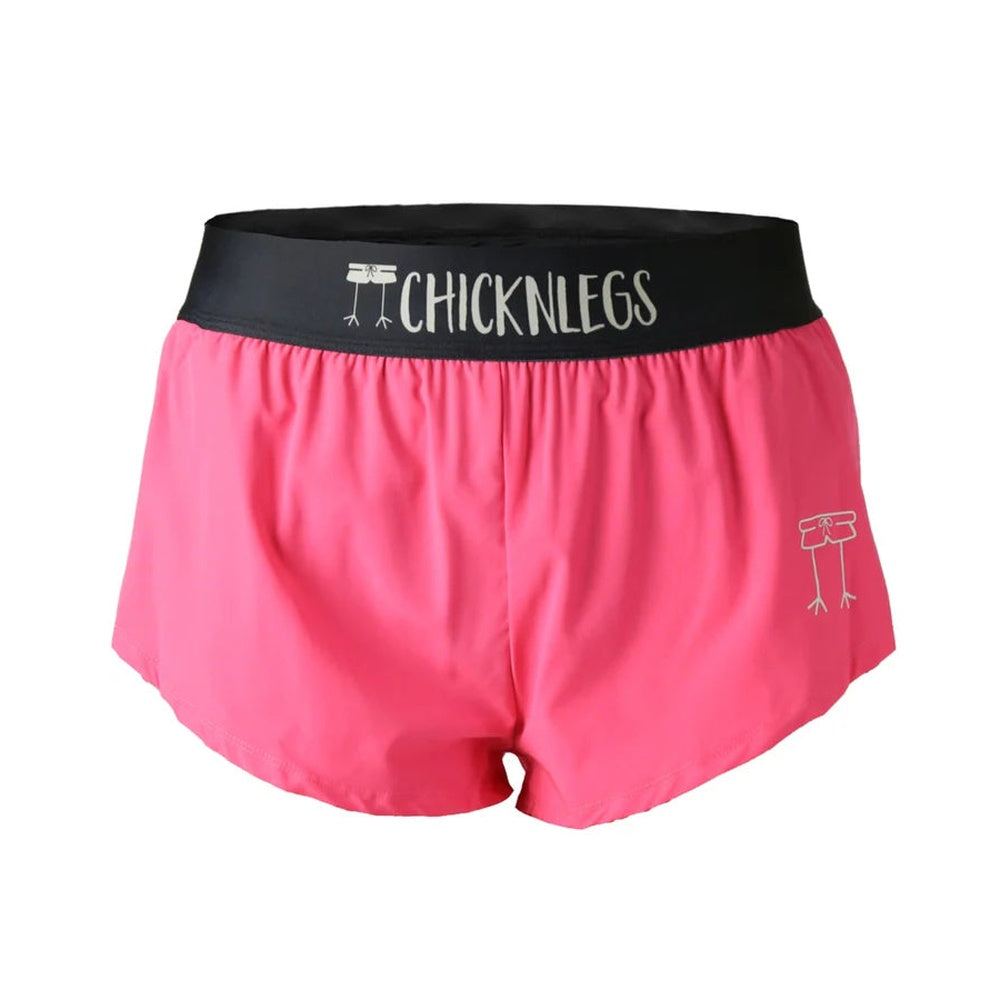 Chicknlegs Women's Neon Pink 1.5" Split Shorts - S