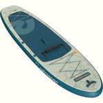 Retrospec Weekender Plus inflatable stand-up paddle board kayak hybrid in teal and sage green