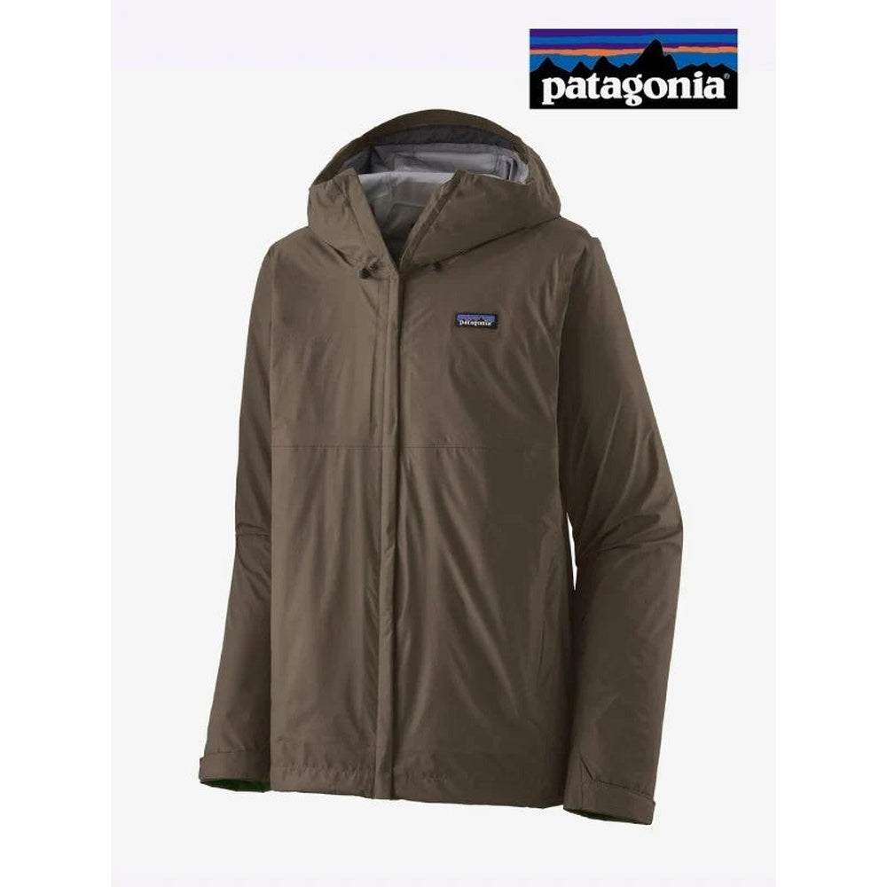 Patagonia Torrentshell 3L Rain Jacket in dark walnut brown with hood