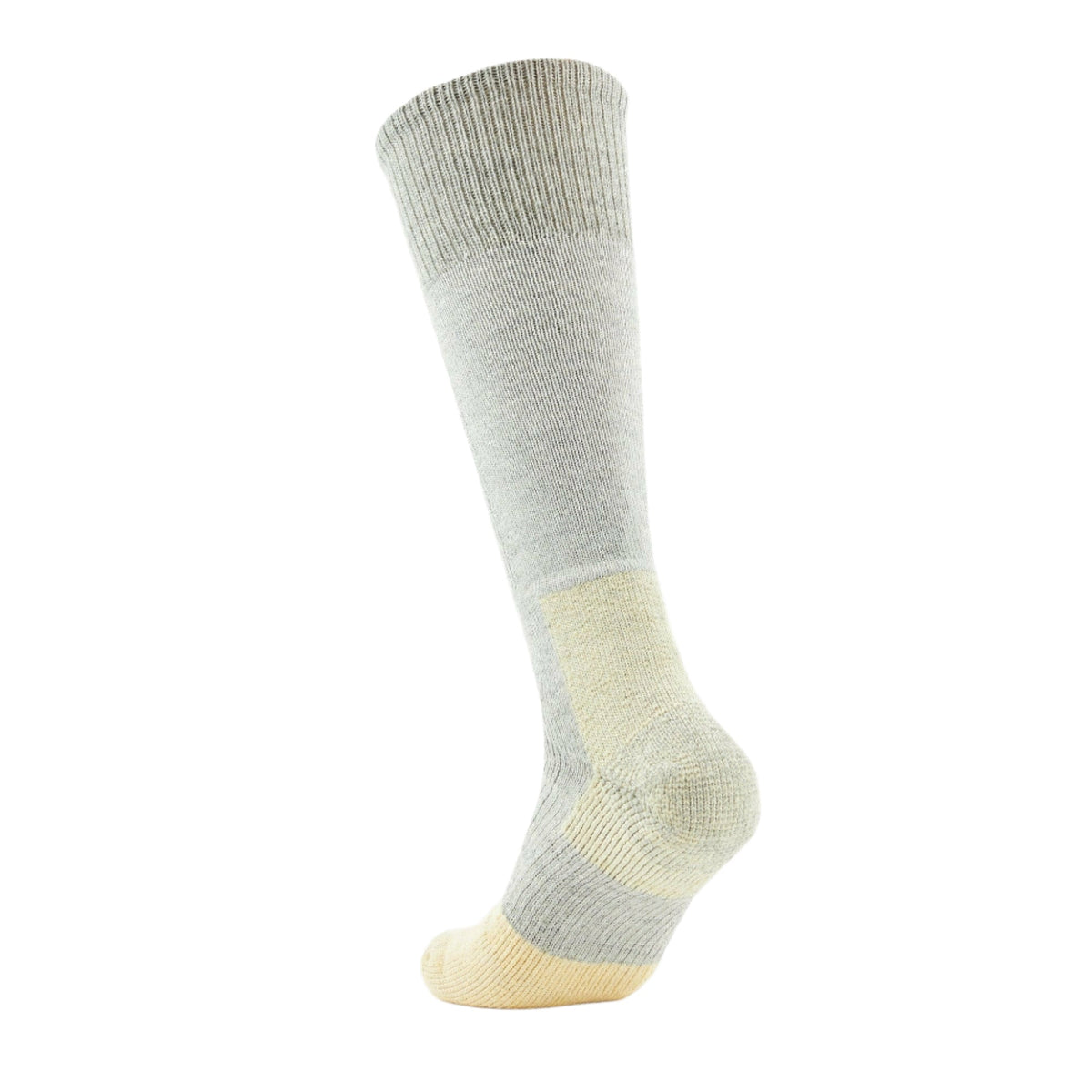 Thorlos Hunting Extreme Cold over-calf sock in light grey with cushioned heel and toe