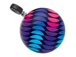 Electra bicycle bell with colorful wave pattern in blue purple pink gradient
