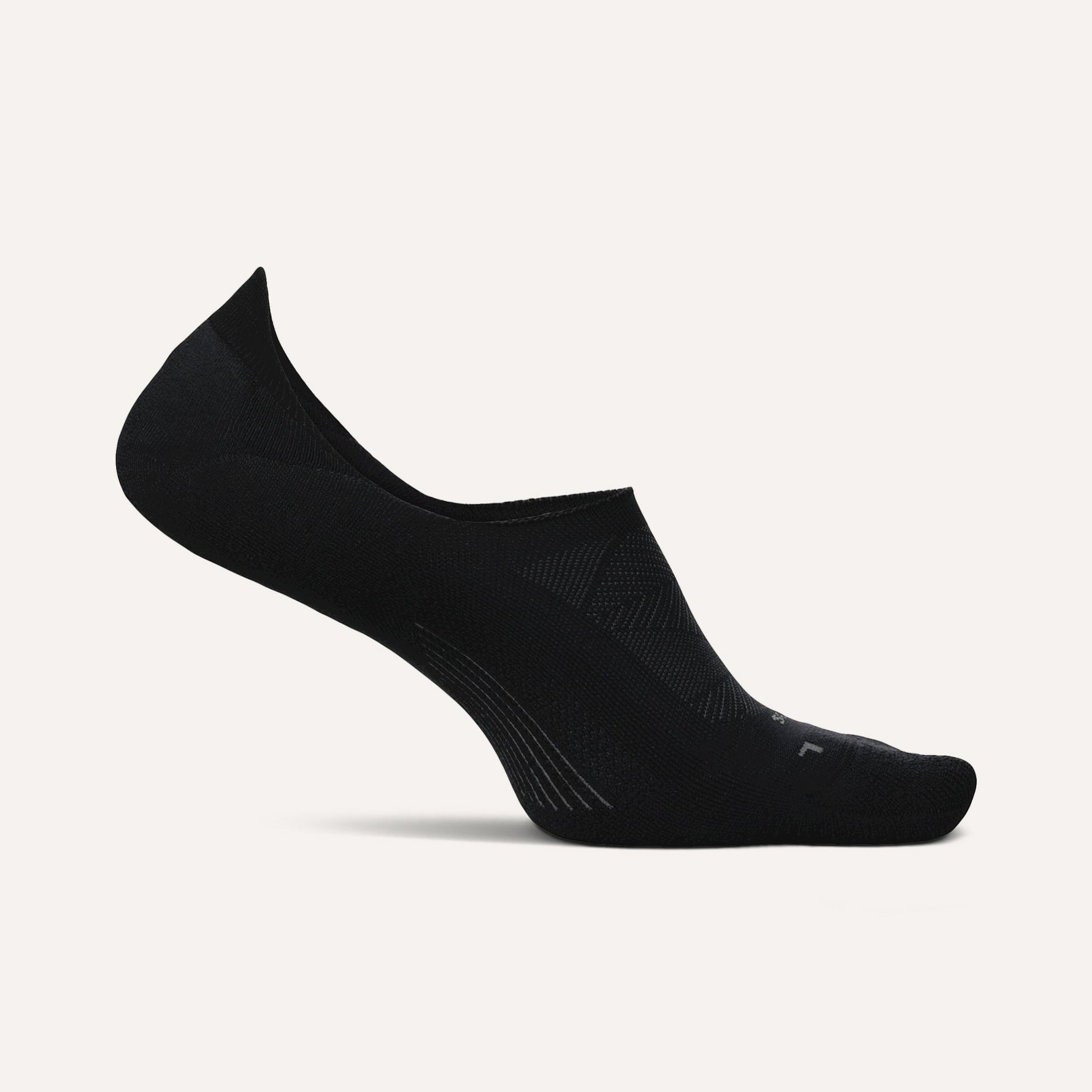 Feetures Elite Light Cushion Invisible no-show sock in black