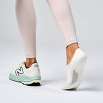 Feetures Elite Light Cushion Invisible sock in Ice white worn with New Balance 860 sneakers