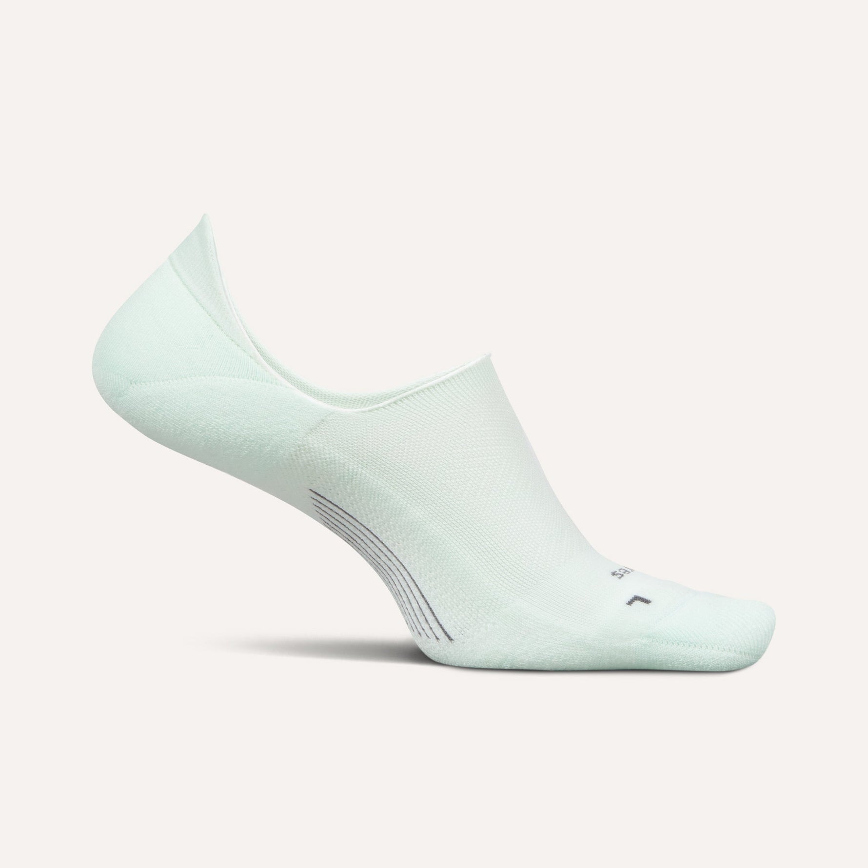 Feetures Elite Light Cushion Invisible no-show sock in Ice mint color