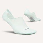 Feetures Elite Light Cushion Invisible no-show socks in mint green, pair shown