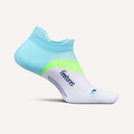 Feetures Elite Light Cushion No-Show Tab sock in Mint Chip aqua and neon green