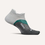 Feetures Elite Light Cushion No Show Tab sock in Stone Ivy colorway, side view
