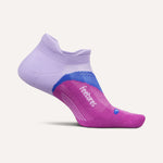 Feetures Elite Light Cushion No-Show Tab sock in Lilac Breeze colorway with pink toe