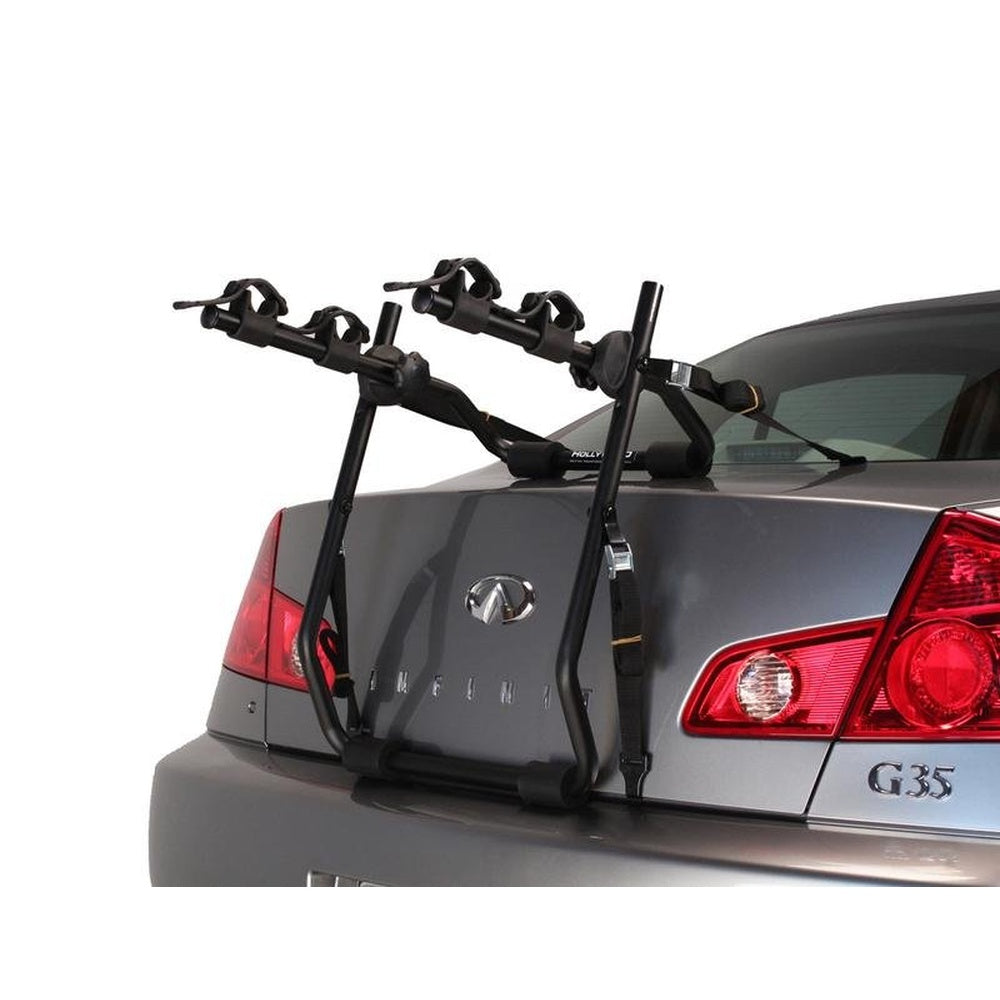 Hollywood Racks Express trunk bike rack mounted on Infiniti G35 sedan rear