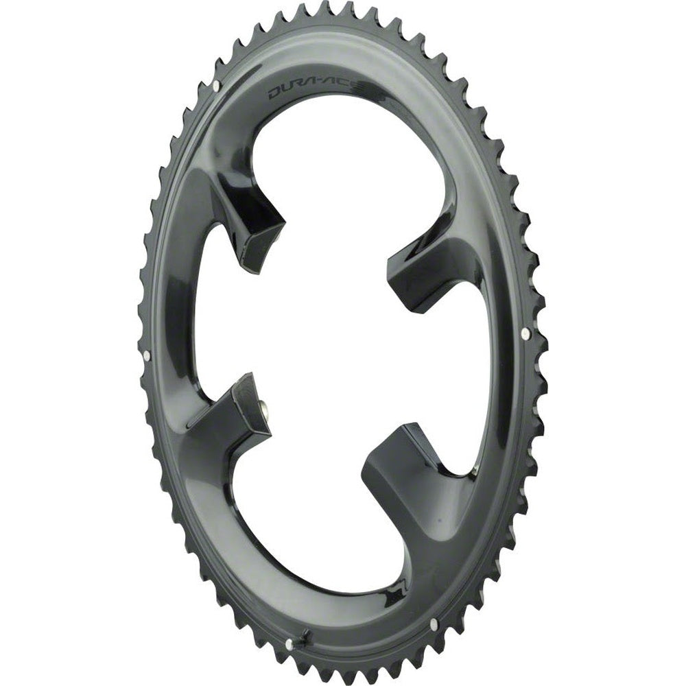 Shimano Dura-Ace R9100 54t 110mm chainring in dark gunmetal gray finish