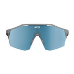 KOO Alibi Large cycling sunglasses in grey matte frame with blue mirrored lenses