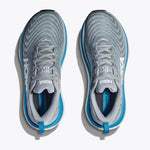 HOKA Gaviota 5 men's running shoes in Limestone and Diva Blue, top view