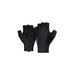 Black Gobik fingerless cycling gloves with perforated palm grip pattern