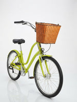 Ven2 Wicker-Style Bike Basket – Durable Plastic Bicycle Front Basket