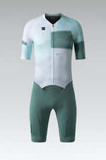 Gobik Brooklyn Aerosuit in white and sage green gradient colorway