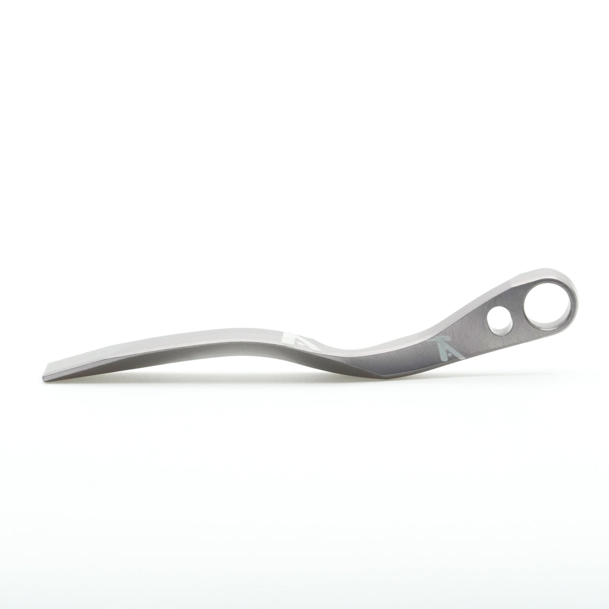 K-EDGE Pro Road Braze-on Chain Catcher in silver gunmetal aluminum finish, side profile view