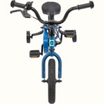 Retrospec Koda 12-inch blue kids bike with training wheels, front-facing view