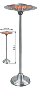 LACOR riscaldatore da terra Inox terrazze 3000W 69411