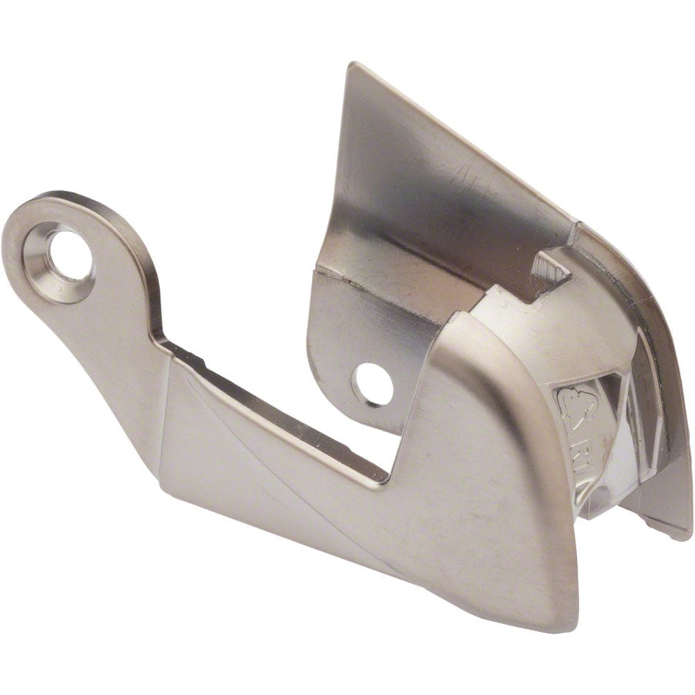Shimano ST-6700 right-hand name plate B with screw in brushed silver finish