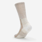 Thorlos LTH Light Hiking crew sock in walnut beige and white marl knit