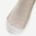 Thorlos LTH Light Hiking crew sock in walnut tan heathered knit with white toe