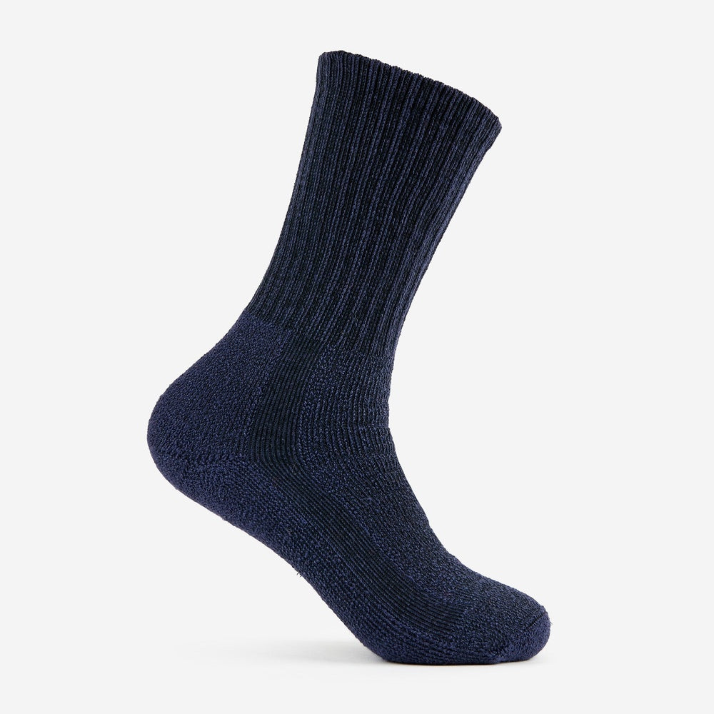 Thorlos Hiking Crew Moderate Padding Sock in Night Navy, crew height