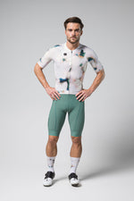 Gobik CX Pro cycling jersey in Nemesis colorway with abstract watercolor pattern