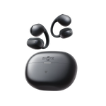 Shokz OpenDots Air black wireless open-ear earbuds with charging case