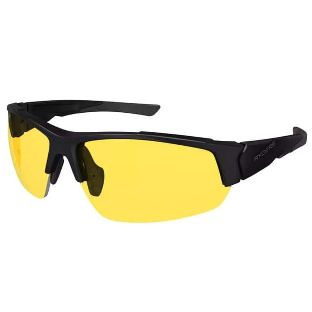 Ryders Eyewear STRIDER POLAR BLACK-SILVER MATTE / YELLOW TRACTION LENS SUPER ANTI-FOG