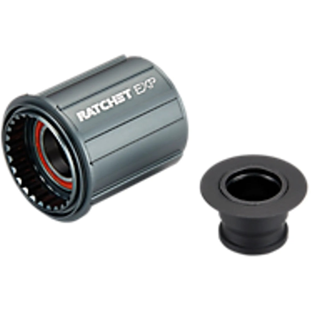 DT Swiss Ratchet EXP freehub body in gray with black end cap