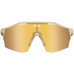 KOO Alibi cycling sunglasses in sand matte frame with gold mirror lenses