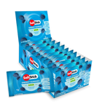 SaltStick Sour Blue Razz Energy Gummies single packet and 10-count display box on white background