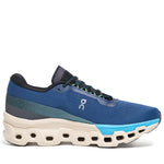 On Cloudmonster 2 running shoe in blue Tempest/Horizon colorway with signature pod sole