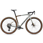 Specialized Crux Expert gravel bike in Burnt Gold and Dolomite Metallic colorway, side profile view