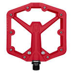 Red Crankbrothers Stamp 1 Gen 2 Large flat pedal with black spindle