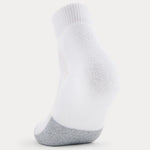Thorlos Tennis Micro Mini ankle sock in white with gray cushioned heel and toe