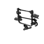 Kuat Transfer V2 black bike hitch rack with adjustable arms on white background