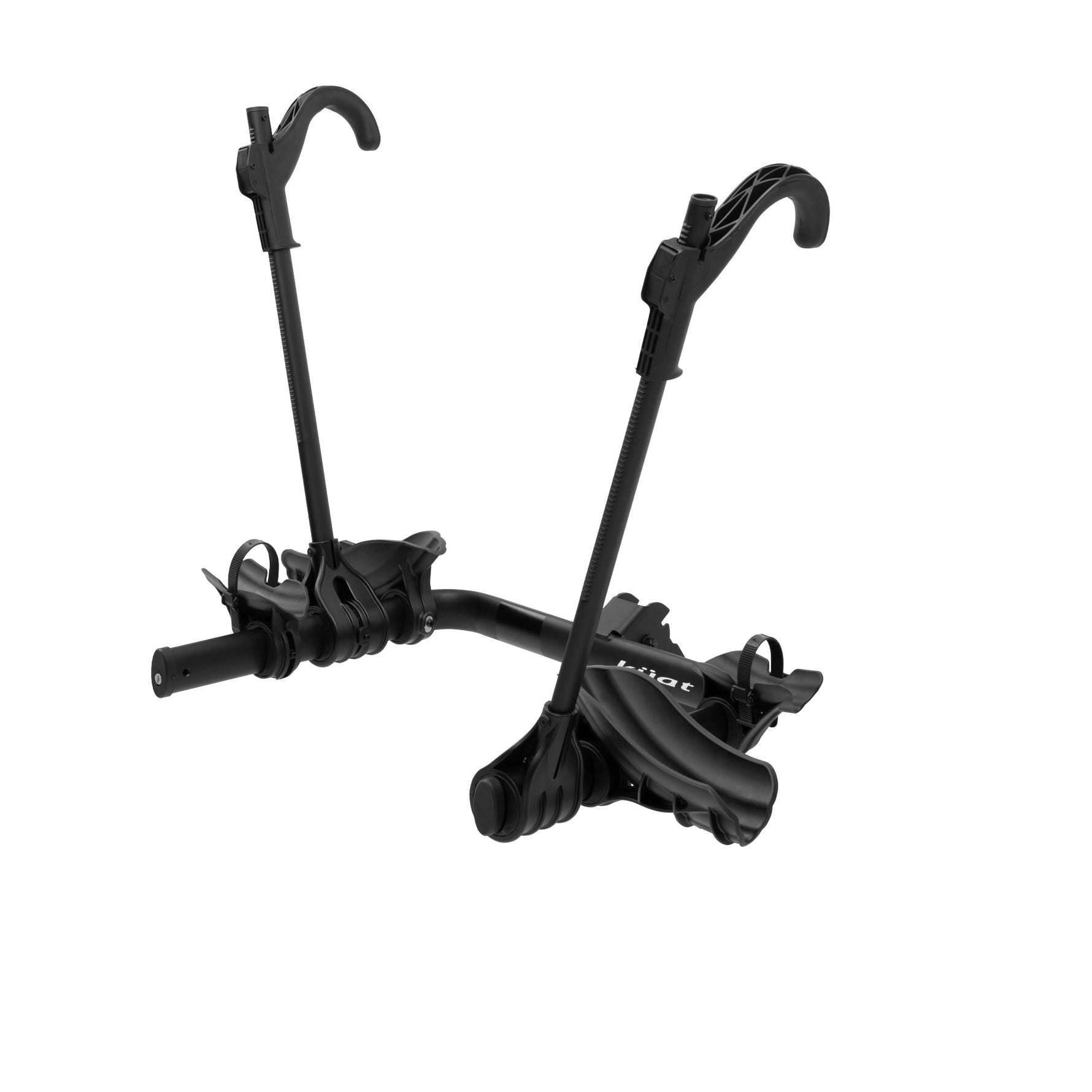 Kuat Transfer V2 black bike hitch rack with two upright bike cradles