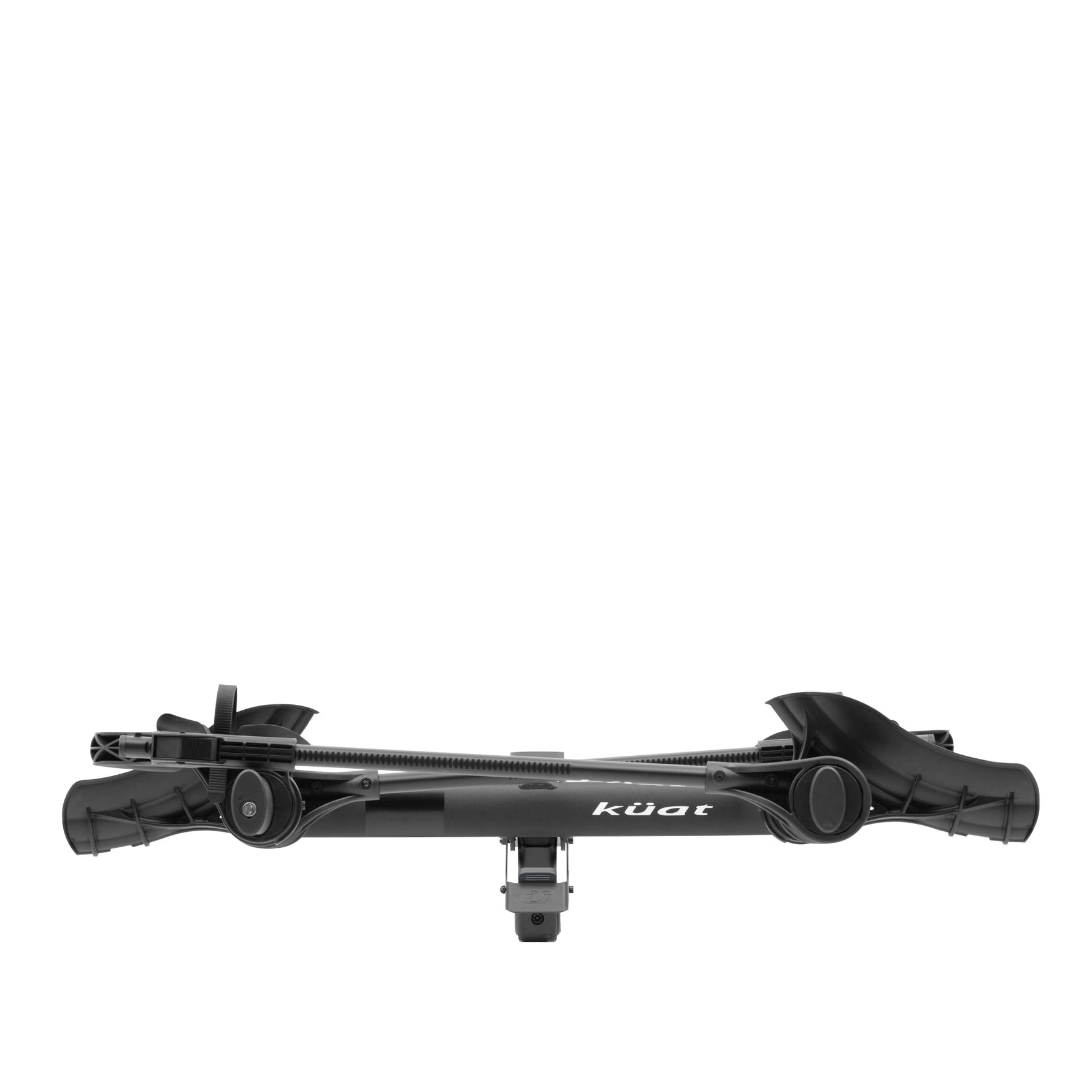 Kuat Transfer V2 black 3-bike hitch mount rack on white background