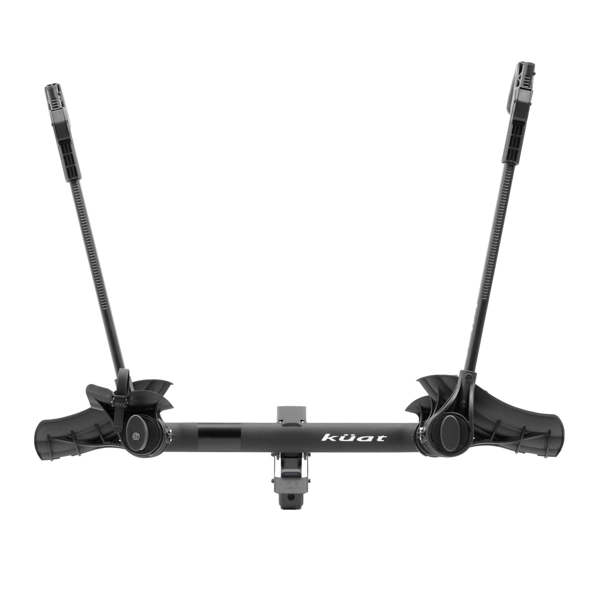 Kuat Transfer V2 2-inch 2-bike hitch rack in matte black on white background
