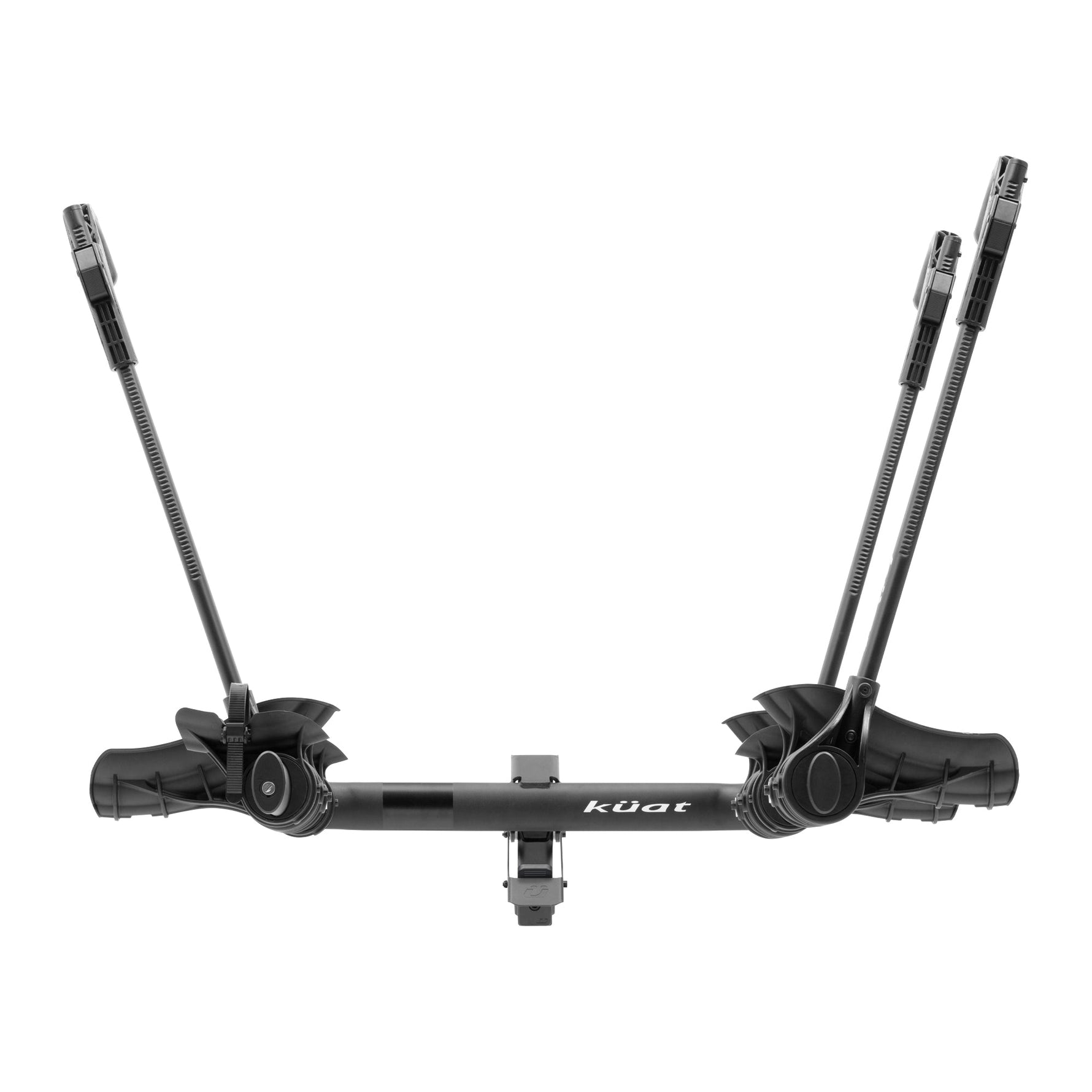 Kuat Transfer V2 black 3-bike hitch mount rack with adjustable arms