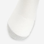 Thorlos white thick cushion tennis low cut sock with gray reinforced toe