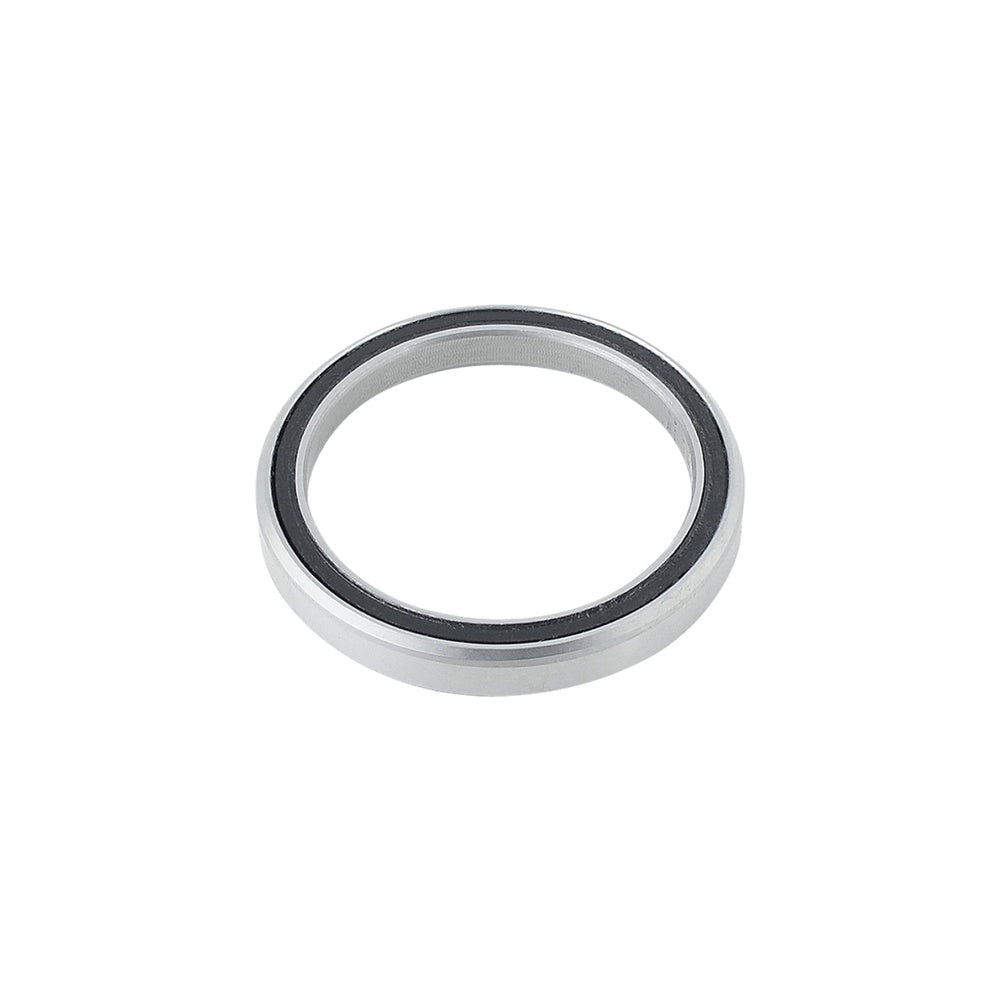 Trek E2 FSA 36-degree headset lower bearing, silver chrome ring with black rubber seal