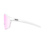 KOO Alibi Large sunglasses in white frame with pink photochromic lens