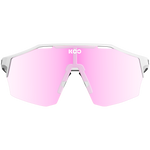 KOO Alibi cycling sunglasses with white frame and pink photochromic lenses
