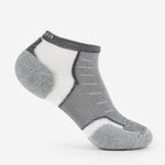 Experia Light Cushion Low-Cut Sock in grey and white with cushioned heel and toe